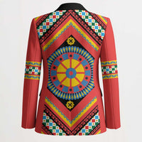 Sicily Italy Carretto Siciliano Blazer Red Sicilian Cart Wheel Pattern