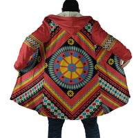Sicily Italy Carretto Siciliano Cloak Red Sicilian Cart Wheel Pattern
