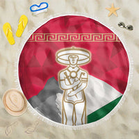 Italy Abruzzo Beach Blanket Emblem With Flag Style - Wonder Print Shop