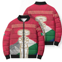 Italy Abruzzo Bomber Puffer Jacket Emblem With Flag Style - Wonder Print Shop