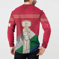 Italy Abruzzo Button Sweatshirt Emblem With Flag Style LT19