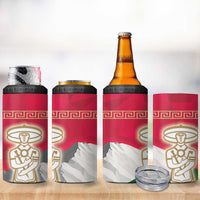 Italy Abruzzo 4 in 1 Can Cooler Tumbler Emblem With Flag Style - Wonder Print Shop