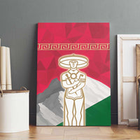 Italy Abruzzo Canvas Wall Art Emblem With Flag Style - Wonder Print Shop