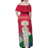 Italy Abruzzo Family Matching Off Shoulder Maxi Dress and Hawaiian Shirt Emblem With Flag Style LT19