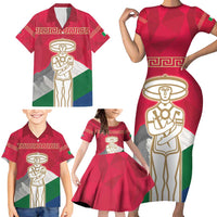 Italy Abruzzo Family Matching Short Sleeve Bodycon Dress and Hawaiian Shirt Emblem With Flag Style LT19