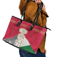 Italy Abruzzo Leather Tote Bag Emblem With Flag Style - Wonder Print Shop