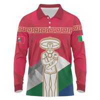 Italy Abruzzo Long Sleeve Polo Shirt Emblem With Flag Style LT19