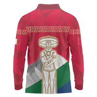 Italy Abruzzo Long Sleeve Polo Shirt Emblem With Flag Style LT19