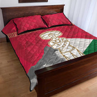 Italy Abruzzo Quilt Bed Set Emblem With Flag Style - Wonder Print Shop