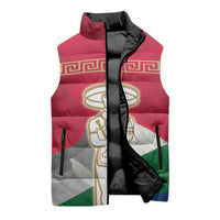 Italy Abruzzo Sleeveless Puffer Jacket Emblem With Flag Style - Wonder Print Shop