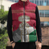 Italy Abruzzo Sleeveless Puffer Jacket Emblem With Flag Style - Wonder Print Shop