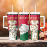 Italy Abruzzo Tumbler With Handle Emblem With Flag Style - Wonder Print Shop