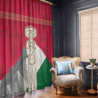 Italy Abruzzo Window Curtain Emblem With Flag Style - Wonder Print Shop