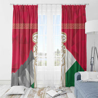 Italy Abruzzo Window Curtain Emblem With Flag Style - Wonder Print Shop