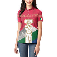 Italy Abruzzo Women Polo Shirt Emblem With Flag Style LT19