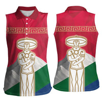 Italy Abruzzo Women Sleeveless Polo Shirt Emblem With Flag Style LT19