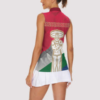 Italy Abruzzo Women Sleeveless Polo Shirt Emblem With Flag Style LT19