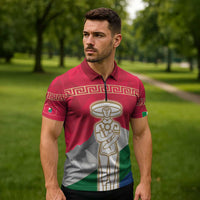 Italy Abruzzo Zipper Polo Shirt Emblem With Flag Style - Wonder Print Shop