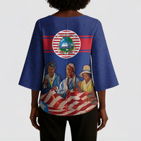 Liberia Flag Day Kimono Sleeve Blouse Lone Star Heritage Pride