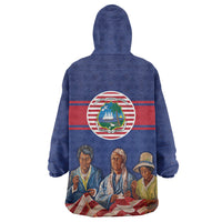 Liberia Flag Day Wearable Blanket Hoodie Lone Star Heritage Pride