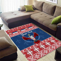 Personalized Serbia Christmas Eagle Area Rug Srecan Bozic Tee - Wonder Print Shop