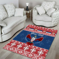 Personalized Serbia Christmas Eagle Area Rug Srecan Bozic Tee - Wonder Print Shop