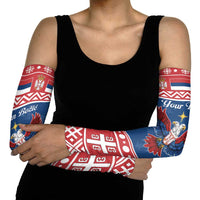 Personalized Serbia Christmas Eagle Arm Sleeves Srecan Bozic Tee - Wonder Print Shop