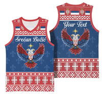Personalized Serbia Christmas Eagle Basketball Jersey Srecan Bozic Tee - Wonder Print Shop