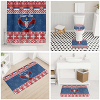 Personalized Serbia Christmas Eagle Bathroom Set Srecan Bozic Tee - Wonder Print Shop