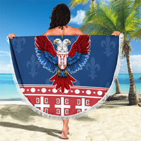 Personalized Serbia Christmas Eagle Beach Blanket Srecan Bozic Tee - Wonder Print Shop