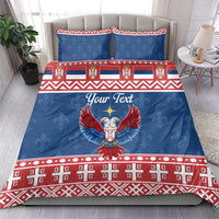 Personalized Serbia Christmas Eagle Bedding Set Srecan Bozic Tee - Wonder Print Shop