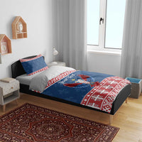 Personalized Serbia Christmas Eagle Bedding Set Srecan Bozic Tee - Wonder Print Shop