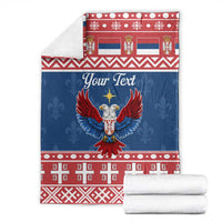 Personalized Serbia Christmas Eagle Blanket Srecan Bozic Tee - Wonder Print Shop