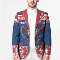 Personalized Serbia Christmas Eagle Blazer Srecan Bozic Tee - Wonder Print Shop