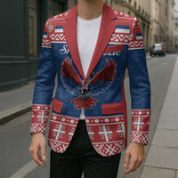 Personalized Serbia Christmas Eagle Blazer Srecan Bozic Tee - Wonder Print Shop