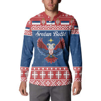 Personalized Serbia Christmas Eagle Button Sweatshirt Srecan Bozic Tee - Wonder Print Shop