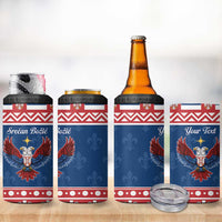 Personalized Serbia Christmas Eagle 4 in 1 Can Cooler Tumbler Srecan Bozic Tee - Wonder Print Shop