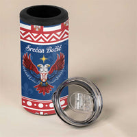 Personalized Serbia Christmas Eagle 4 in 1 Can Cooler Tumbler Srecan Bozic Tee - Wonder Print Shop