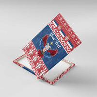Personalized Serbia Christmas Eagle Canvas Wall Art Srecan Bozic Tee - Wonder Print Shop
