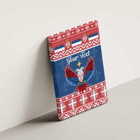 Personalized Serbia Christmas Eagle Canvas Wall Art Srecan Bozic Tee - Wonder Print Shop