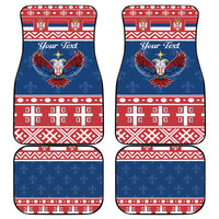 Personalized Serbia Christmas Eagle Car Mats Srecan Bozic Tee - Wonder Print Shop