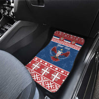 Personalized Serbia Christmas Eagle Car Mats Srecan Bozic Tee - Wonder Print Shop