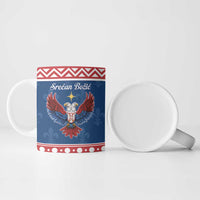 Personalized Serbia Christmas Eagle Ceramic Mug Srecan Bozic Tee - Wonder Print Shop