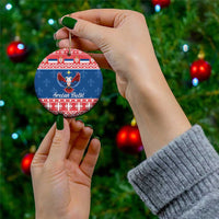 Personalized Serbia Christmas Eagle Ceramic Ornament Srecan Bozic Tee - Wonder Print Shop