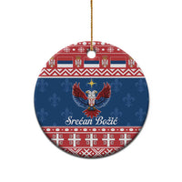 Personalized Serbia Christmas Eagle Ceramic Ornament Srecan Bozic Tee - Wonder Print Shop