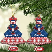 Personalized Serbia Christmas Eagle Ceramic Ornament Srecan Bozic Tee - Wonder Print Shop