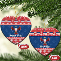 Personalized Serbia Christmas Eagle Ceramic Ornament Srecan Bozic Tee - Wonder Print Shop