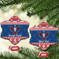 Personalized Serbia Christmas Eagle Ceramic Ornament Srecan Bozic Tee - Wonder Print Shop