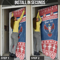 Personalized Serbia Christmas Eagle Door Cover Srecan Bozic Tee - Wonder Print Shop