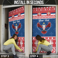Personalized Serbia Christmas Eagle Door Cover Srecan Bozic Tee - Wonder Print Shop